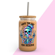 16oz Libbey Glass - Skeleton Deserve